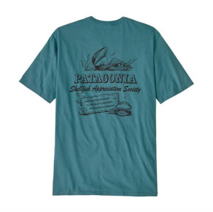 Patagonia Mens Aquatic Action Organic T-Shirt, Shellfish / Wetland M