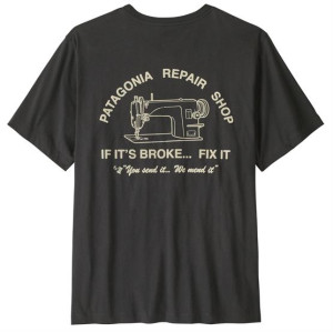 Patagonia Mens Repair Shop T-Shirt, Ink Black XXL