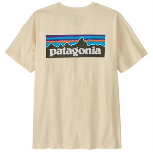 Patagonia Mens P-6 Logo T-Shirt, Undyed Natural L