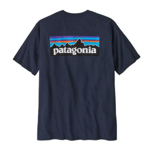 Patagonia Mens P-6 Logo Responsibili-Tee, New Navy S