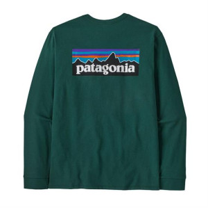 Patagonia Mens L/S P-6 Logo Responsibili-Tee, Cascade Green XXL