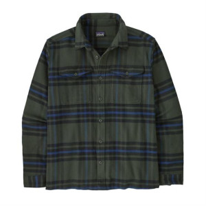 Patagonia Mens Fjord Flannel Shirt, Catch / Old Growth Green M