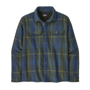 Patagonia Mens Fjord Loft Shirt, Netted / Old Growth Green