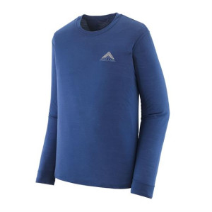 Patagonia Mens L/S Cap Cool Merino Blend Shirt, Clement Blue S