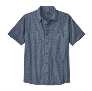 Patagonia Mens Back Step Shirt, Tiny Islands / Utility Blue M