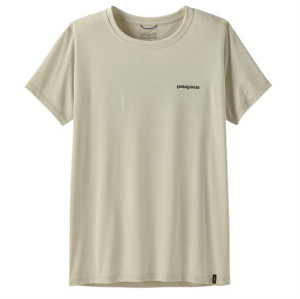 Patagonia Womens Cap Cool Daily Shirt - Boardshort Logo, Dyno White