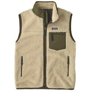 Patagonia Mens Classic Retro-X Vest, Dark Natural / Basin Green M