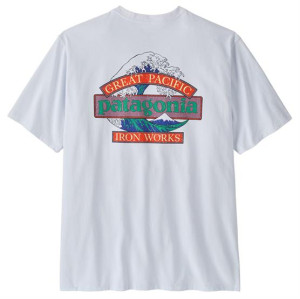 Patagonia Mens Great Waves Responsibili-Tee, White L