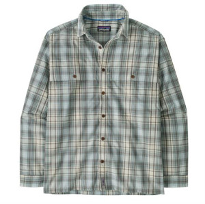 Patagonia Mens L/S Island Hopper Shirt, Longshore / Dyno White M