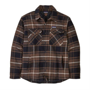Patagonia Pataginia Mens LW Insulated Fjord Flannel Shirt, Outdoor / Molasses Brown M