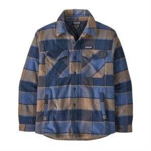 Patagonia Mens LW Insulated Fjord Flannel Shirt, William / Smolder Blue M