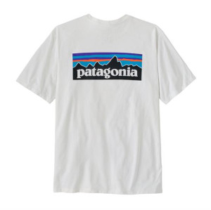 Patagonia Mens P-6 Logo Responsibili-Tee, Fiber White S