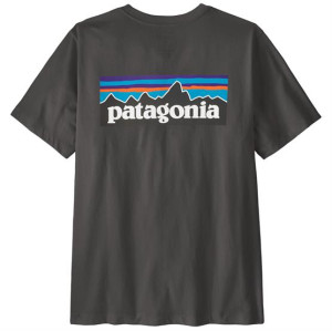 Patagonia Mens P-6 Logo T-Shirt, Ink Black L