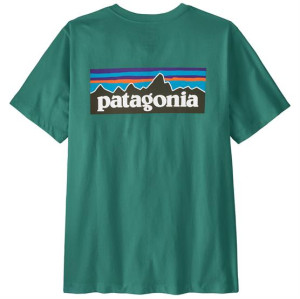 Patagonia Mens P-6 Logo T-Shirt, Gem Green XXL