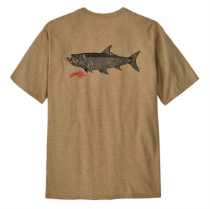 Patagonia Mens Take a Stand Responsibili-Tee, Salty Roach / Bobcat Brown XXL