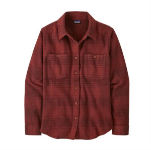 Patagonia Womens Fjord Flannel Shirt, Cascade / Oxide Red M