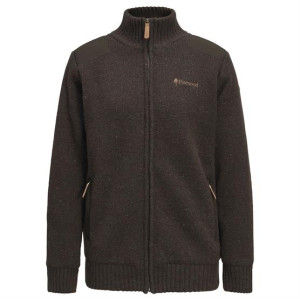 Pinewood Hurricane Full Zip Sweater Womens, D.Brown Mel Str. 46