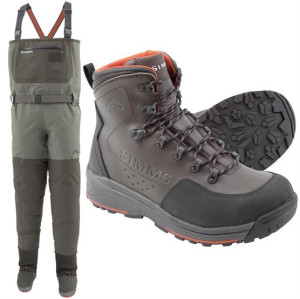 Simms Freestone Waders Sæt, Gummi Støvle 44
