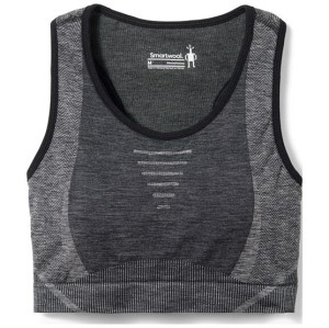 Smartwool Womens Intraknit Racerback Bra, Black XL