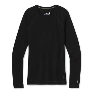 Smartwool Womens Thermal Merino Base Layer Crew, Black M