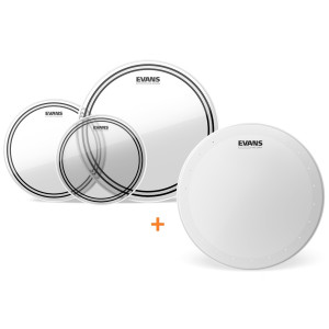 Evans EC2S Clear Standard Pack 12",13",16"+ HD Dry