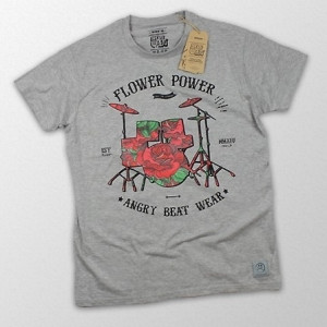 Flower Power koszulka szara-XXL
