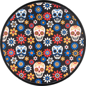 Jumbo Djembe Synthetic Head, Day Of The Dead 12"