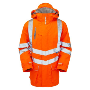 PULSAR Rail Spec Padded Storm Coat - Orange Safety Jacket | Hi-Vis Rail Clothing for Men & Women | Sizes S-3XL