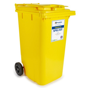 Chemical Spill Kit In A Wheeled Bin 240 Litre