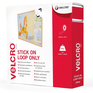 Velcro Stick On Tape Loop Only White 20MMx10M