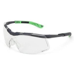 Univet 5X8.03.11.00 Gunmetal/Green Frame Specs Clear Lens