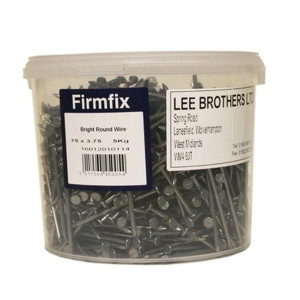 Nails Bright Round Head 3" 75MM (5KG Tub)