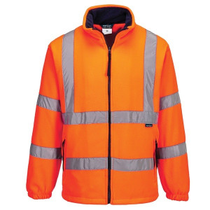 Portwest F300 Hi-Vis Mesh Lined Hi-Vis Fleece Orange