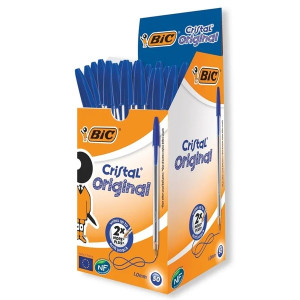 Bic Crystal Medium Ballpoint Pens Blue (Pack 50)