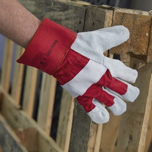 KeepSAFE GLO6SPR Split Leather Rigger Glove Red