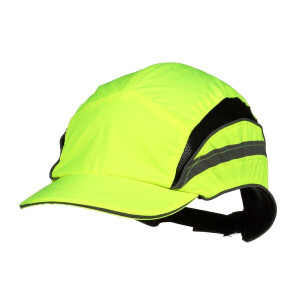 3M First Base 3 Bump Cap (Reduced Peak) Hi-Vis Yellow