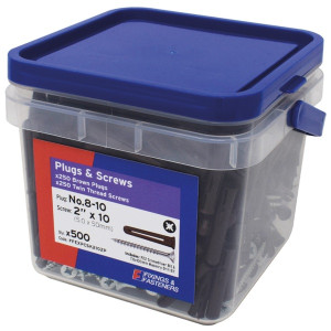 Plastic Wall Rawl Plug Brown No 8 - 10 (Box 1000)