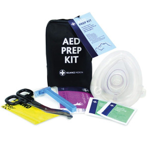 AED Prep Kit | First Aid Essentials | Razor, Scissors, Gloves, Wipes | Compact Travel Size Pouch