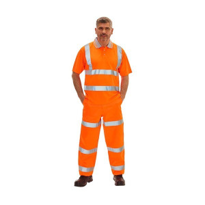 KeepSAFE High Visibility Short Sleeve Polo Shirt Orange
