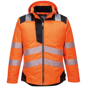 Portwest T400 High Visibility  PW3 Winter Jacket Orange/Black