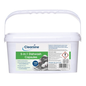Cleanline 5-in-1 Dishwash Capsules (100 Tablets)