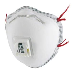 3M 8833 Premium Valved Respirator FFP3