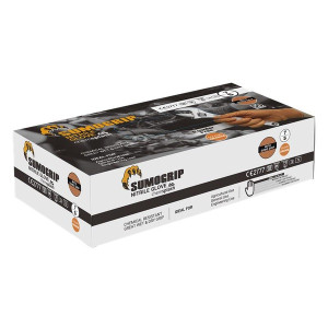 SUMOGRIP Diamond P/F L/F Nitrile Disposable Gloves Orange (Pack 50)