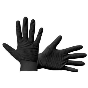 SUMOGRIP Diamond P/F L/F Nitrile Disposable Gloves Black (Pack 50)