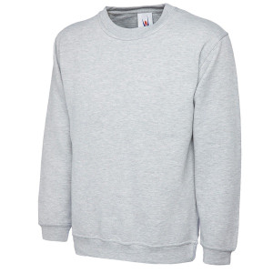 UC203 Sweatshirt 50:50 Polycotton 300GSM Classic Heather Grey