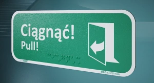 Znak CIĄGNĄĆ PULL