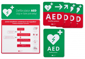 Zestaw Tablic Informacyjnych AED