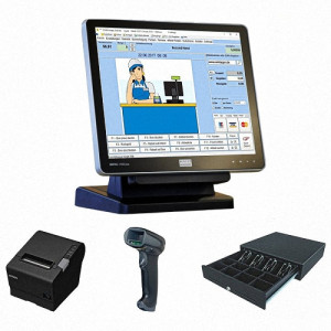 Einzelhandel All-In-One Touch-Kasse H193 mit Software + TSE
