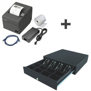 Epson TM-20III + Kassenlade CD-57 (Set), USB 250 mm/sek., Papierbreite 80mm