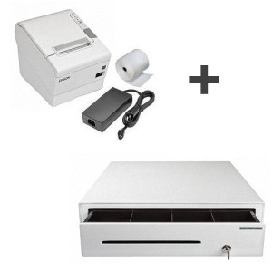 Epson TM-T88VI USB/LAN cool white + Kassenlade CD-57, 350mm/Sek.
